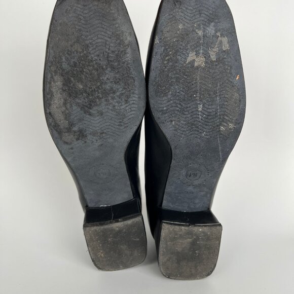 Poppy Barley The Daily Pump Leather Heel Square Toe Chunky Block Mary Jane Style - Picture 11 of 16